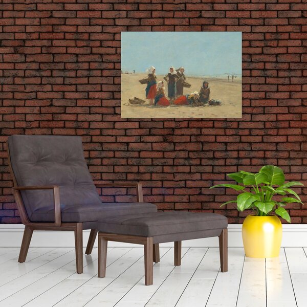 Obraz - Eugène Boudin, Women on the Beach at Berck, reprodukcje (70x50 cm)