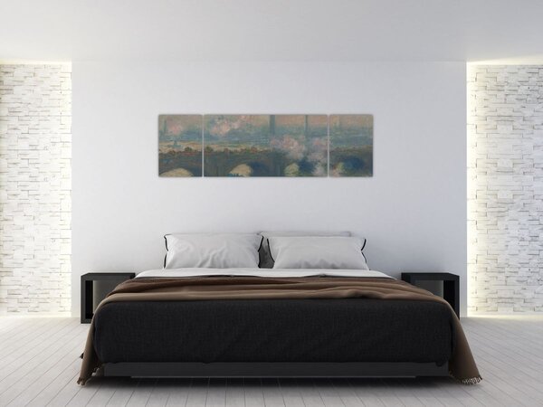 Obraz - Claude Monet, Waterloo Bridge, Gray Day, reprodukcje (170x50 cm)