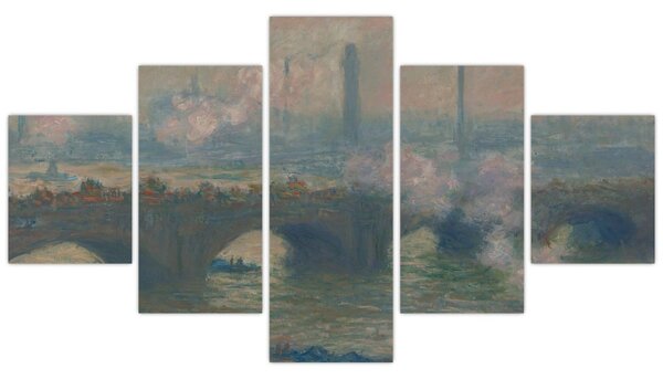 Obraz - Claude Monet, Waterloo Bridge, Gray Day, reprodukcje (125x70 cm)