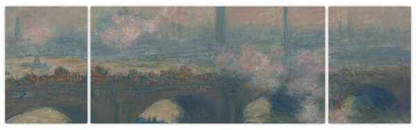Obraz - Claude Monet, Waterloo Bridge, Gray Day, reprodukcje (170x50 cm)