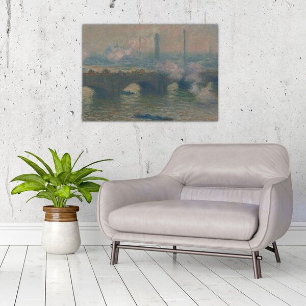 Obraz - Claude Monet, Waterloo Bridge, Gray Day, reprodukcje (70x50 cm)