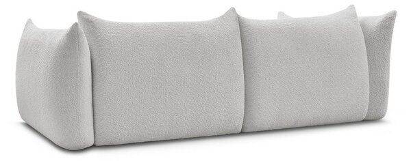 Jasnoszara sofa z materiału bouclé 286 cm Azra – Bobochic Paris
