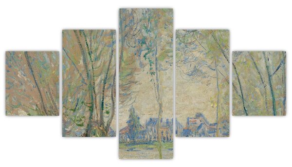 Obraz - Claude Monet, Woman Seated under the Willows, reprodukcje (125x70 cm)