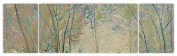 Obraz - Claude Monet, Woman Seated under the Willows, reprodukcje (170x50 cm)