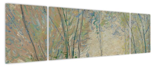 Obraz - Claude Monet, Woman Seated under the Willows, reprodukcje (170x50 cm)