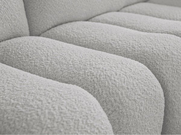 Jasnoszara sofa z materiału bouclé 286 cm Azra – Bobochic Paris