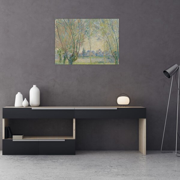 Obraz - Claude Monet, Woman Seated under the Willows, reprodukcje (70x50 cm)