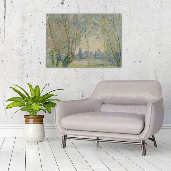 Obraz - Claude Monet, Woman Seated under the Willows, reprodukcje (70x50 cm)