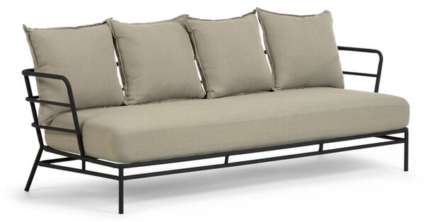 Beżowa sofa ogrodowa z metalową konstrukcją Kave Home Mareluz