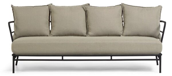 Beżowa sofa ogrodowa z metalową konstrukcją Kave Home Mareluz
