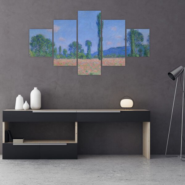 Obraz - Claude Monet, Poppy Field (Giverny), reprodukcje (125x70 cm)