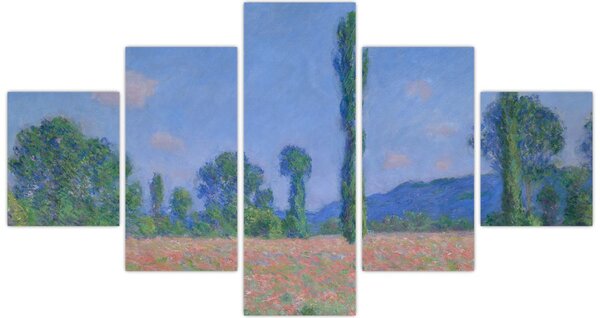 Obraz - Claude Monet, Poppy Field (Giverny), reprodukcje (125x70 cm)