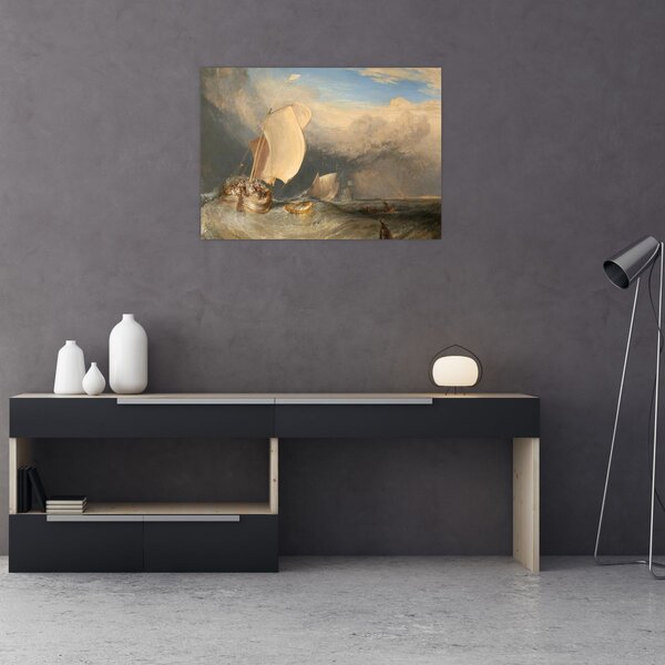Obraz - William Turner, Fishing Boats with Hucksters Bargaining for Fish, reprodukcje (70x50 cm)