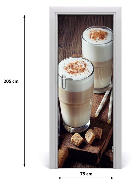 Naklejka na drzwi samoprzylepna Kawa latte