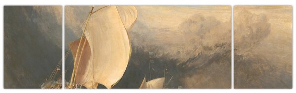 Obraz - William Turner, Fishing Boats with Hucksters Bargaining for Fish, reprodukcje (170x50 cm)