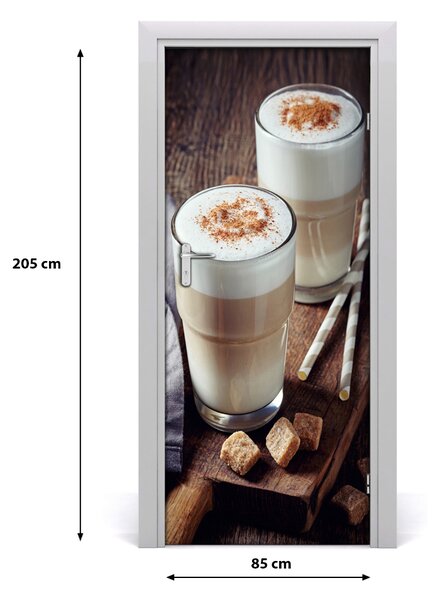 Naklejka na drzwi samoprzylepna Kawa latte
