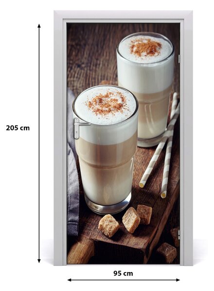 Naklejka na drzwi samoprzylepna Kawa latte