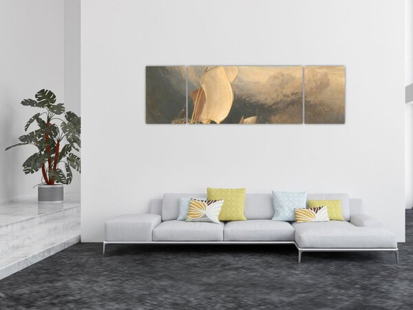Obraz - William Turner, Fishing Boats with Hucksters Bargaining for Fish, reprodukcje (170x50 cm)