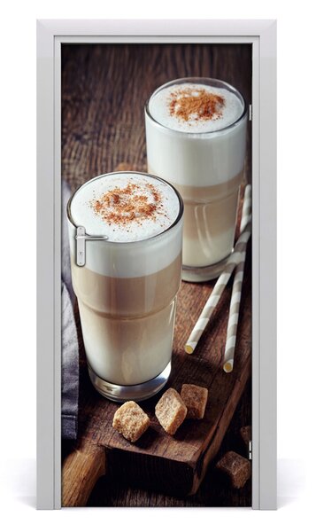 Naklejka na drzwi samoprzylepna Kawa latte