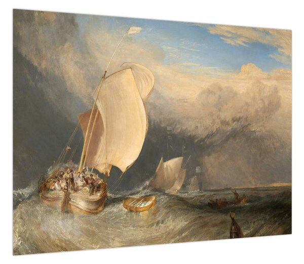 Obraz - William Turner, Fishing Boats with Hucksters Bargaining for Fish, reprodukcje (70x50 cm)