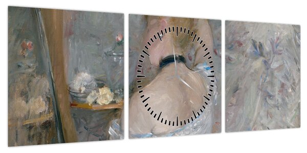 Obraz - Berthe Morisot, Woman at Her Toilette, reprodukcje (z zegarem) (90x30 cm)