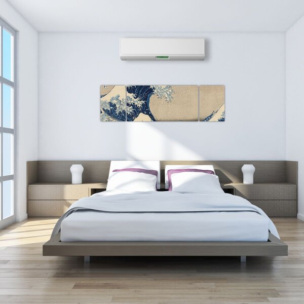 Obraz - Katsushika Hokusai, Under the Wave off Kanagawa, reprodukcje (170x50 cm)