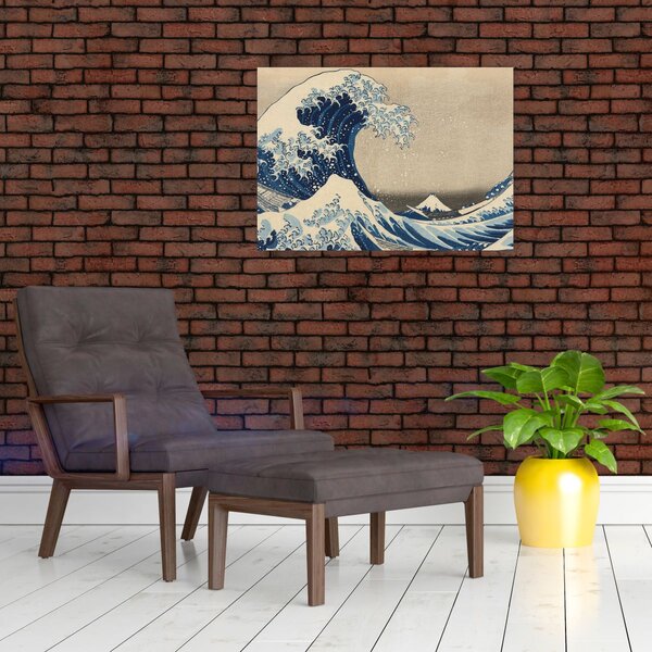 Obraz - Katsushika Hokusai, Under the Wave off Kanagawa, reprodukcje (70x50 cm)