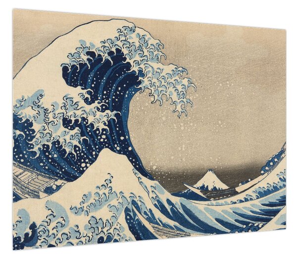 Obraz - Katsushika Hokusai, Under the Wave off Kanagawa, reprodukcje (70x50 cm)