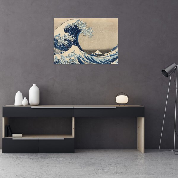 Obraz - Katsushika Hokusai, Under the Wave off Kanagawa, reprodukcje (70x50 cm)