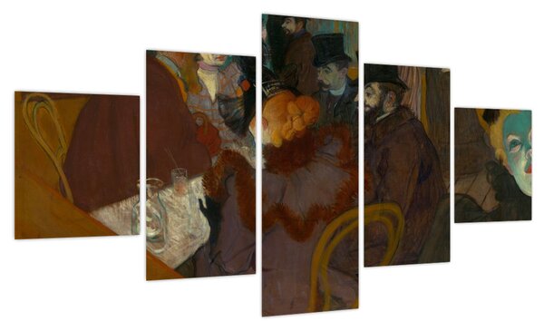 Obraz - Henri de Toulouse-Lautrec, At the Moulin Rouge, reprodukcje (125x70 cm)