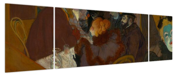 Obraz - Henri de Toulouse-Lautrec, At the Moulin Rouge, reprodukcje (170x50 cm)