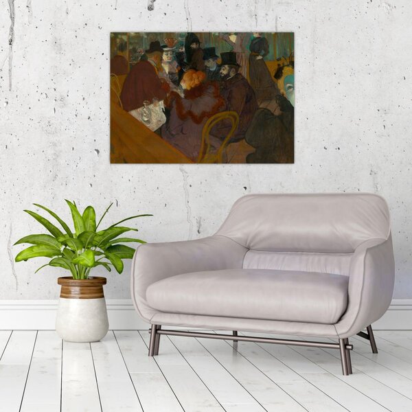 Obraz - Henri de Toulouse-Lautrec, At the Moulin Rouge, reprodukcje (70x50 cm)
