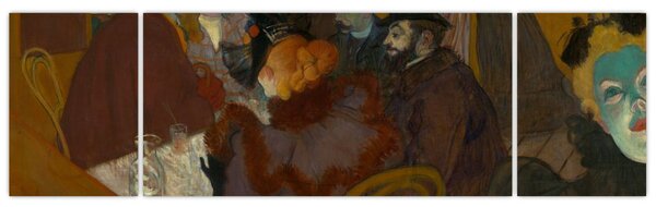 Obraz - Henri de Toulouse-Lautrec, At the Moulin Rouge, reprodukcje (170x50 cm)
