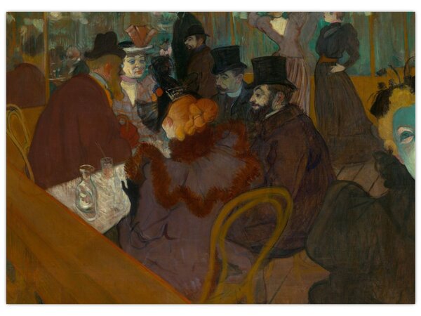 Obraz - Henri de Toulouse-Lautrec, At the Moulin Rouge, reprodukcje (70x50 cm)