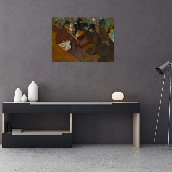 Obraz - Henri de Toulouse-Lautrec, At the Moulin Rouge, reprodukcje (70x50 cm)