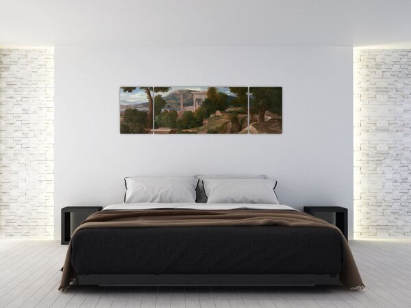 Obraz - Nicolas Poussin, Landscape with Saint John on Patmos, reprodukcje (170x50 cm)