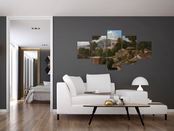Obraz - Nicolas Poussin, Landscape with Saint John on Patmos, reprodukcje (125x70 cm)