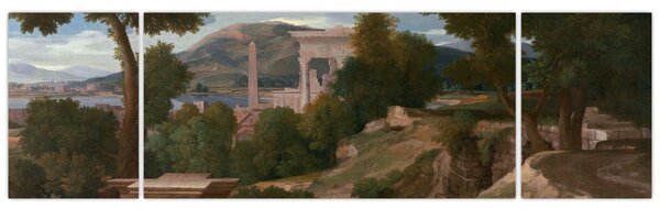 Obraz - Nicolas Poussin, Landscape with Saint John on Patmos, reprodukcje (170x50 cm)