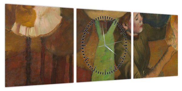 Obraz - Edgar Degas, The Millinery Shop, reprodukcje (z zegarem) (90x30 cm)