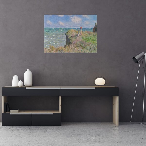 Obraz - Claude Monet, Cliff Walk at Pourville, reprodukcje (70x50 cm)