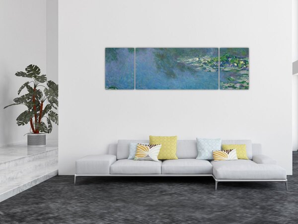 Obraz - Claude Monet, Water Lilies, reprodukcje (170x50 cm)