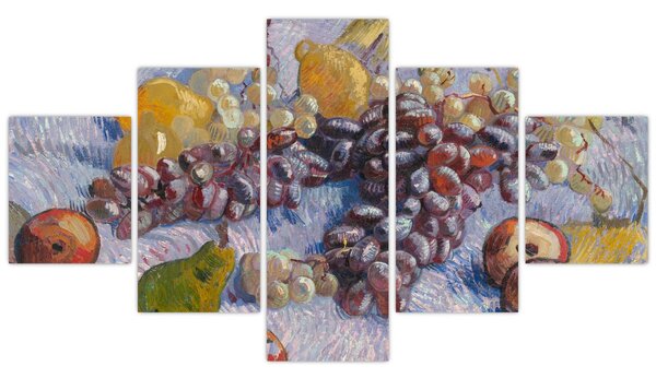 Obraz - Vincent van Gogh, Grapes, Lemons, Pears, and Apples, reprodukcje (125x70 cm)