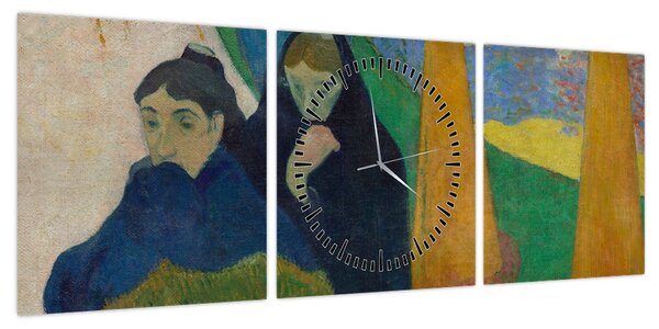 Obraz - Paul Gauguin, Arlésiennes (Mistral) , reprodukcje (z zegarem) (90x30 cm)
