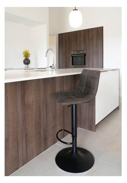 Ciemnoszare tapicerowane hokery zestaw z regulowaną wysokością 2 szt. (wysokość siedziska 63 cm) Middelfart – House Nordic
