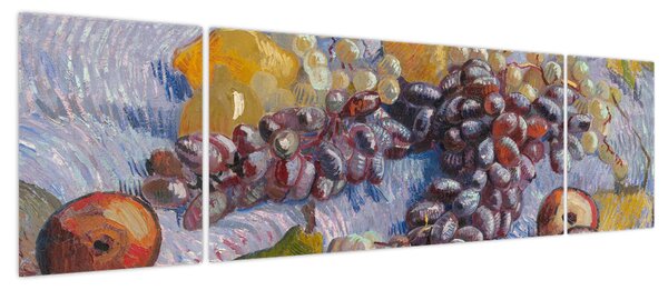 Obraz - Vincent van Gogh, Grapes, Lemons, Pears, and Apples, reprodukcje (170x50 cm)