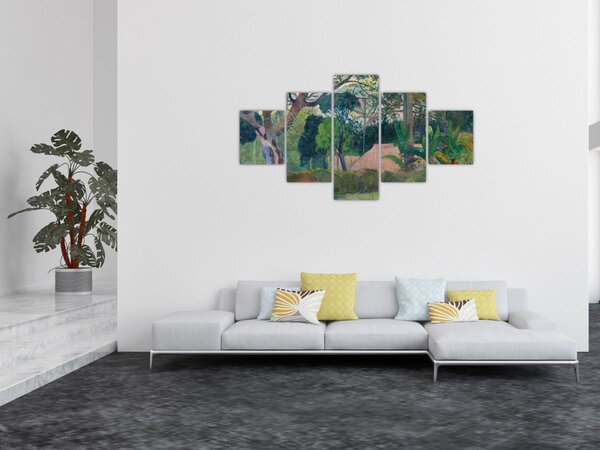 Obraz - Paul Gauguin, Te raau rahi (The Big Tree), reprodukcje (125x70 cm)