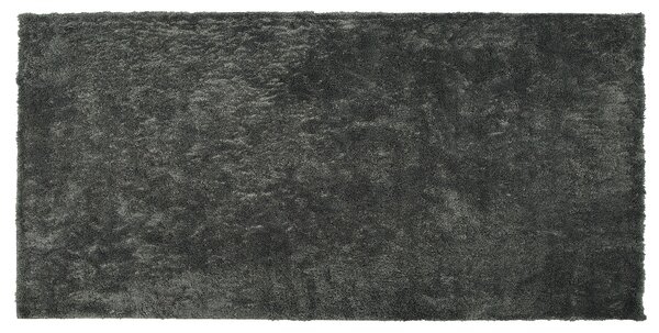 Dywan shaggy puszysty długie włosie do salonu 80x150 cm ciemnoszary Evren Beliani