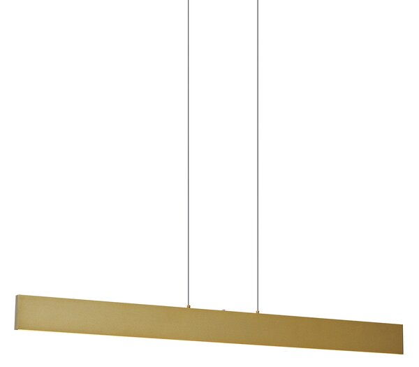 Nowoczesna lampa wisząca mosiężna z diodą LED z 3-stopniową regulacją ściemniania Easylift - Straight
