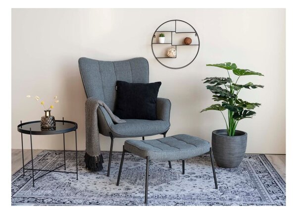 Czarna piętrowa półka metalowa Genk – House Nordic