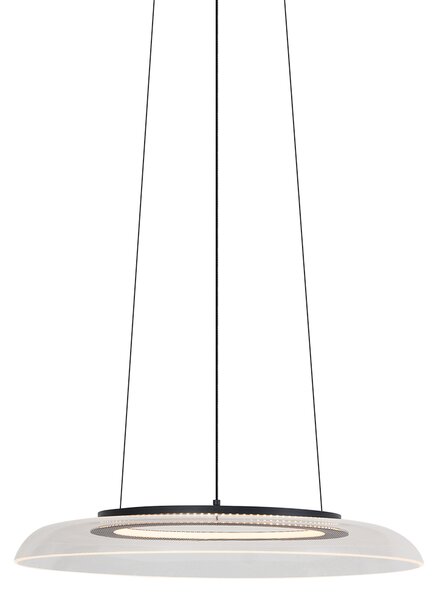 Designerska lampa wisząca czarno-przezroczysta z 3-stopniową regulacją ściemniania - Scacrylic